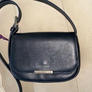 Ted Baker Black Curved Baguette Crossbody Bag